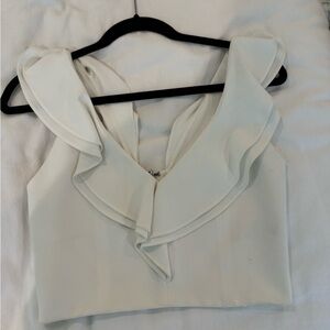 White Alice and Olivia Crop Top